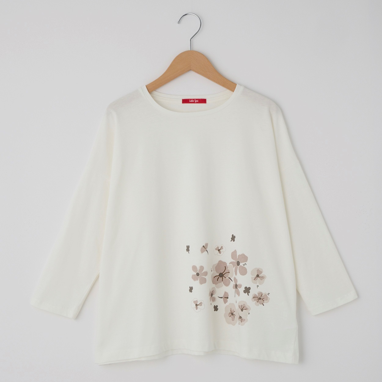 レディス 20天竺 花プリント ヤッコTシャツ Labo Spec(ラボスペック) 777761107(シロ-L)