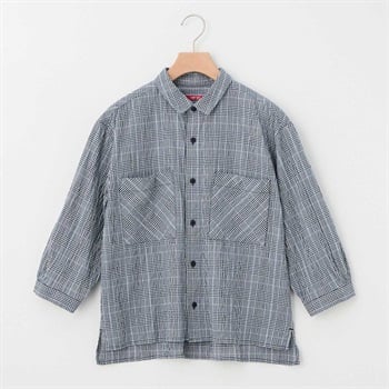 レディス グレンチェック 羽織シャツ Labo Spec(ラボスペック) 777722066-2(コイアオ-S)