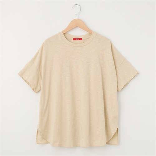 レディス スラブ天竺 布帛切替えTシャツ Labo Spec(ラボスペック) 777814003-2(キナリ-S)