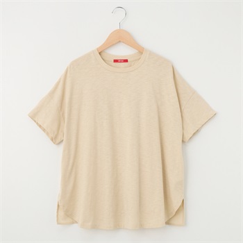 レディス スラブ天竺 布帛切替えTシャツ Labo Spec(ラボスペック) 777814003-2(キナリ-S)