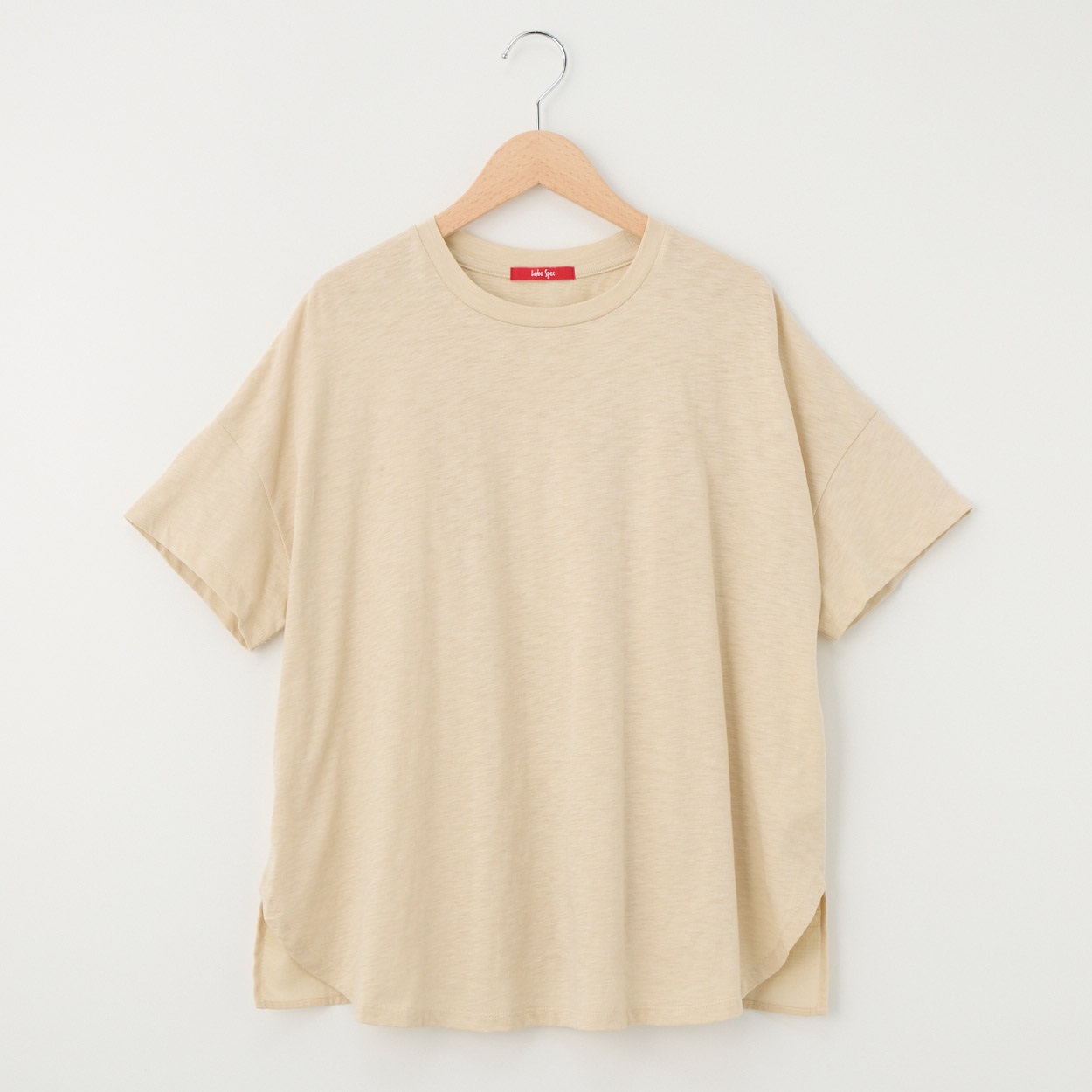 レディス スラブ天竺 布帛切替えTシャツ Labo Spec(ラボスペック) 777814003-2(キナリ-M)