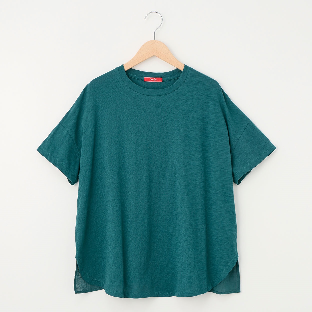 レディス スラブ天竺 布帛切替えTシャツ Labo Spec(ラボスペック) 777814003-2(アオ-M)