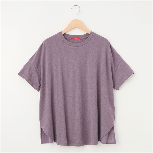 レディス スラブ天竺 布帛切替えTシャツ Labo Spec(ラボスペック) 777814003-2(ウスムラサキ-S)