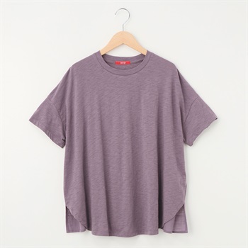 レディス スラブ天竺 布帛切替えTシャツ Labo Spec(ラボスペック) 777814003-2(ウスムラサキ-S)