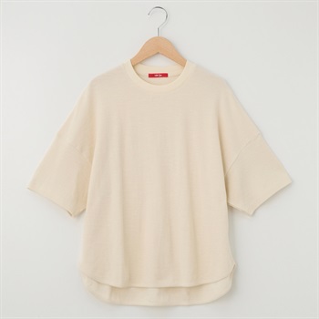 レディス メッシュカノコ ラウンドヘムTシャツ Labo Spec(ラボスペック) 777814012-2(キナリ-S)