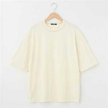 メンズ ラスティック天竺 配色ステッチ ルーズフィットTシャツ Labo Spec(ラボスペック) 777512104-2(シロ-M)