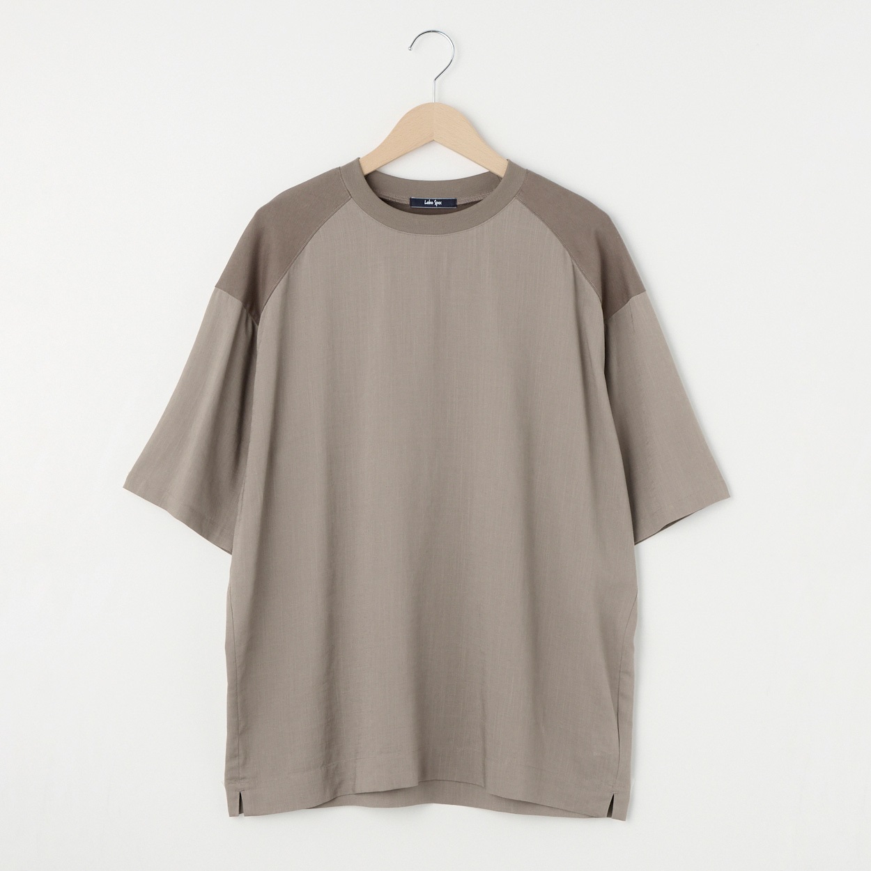 メンズ スラブレーヨン麻 ヨーク切替えシャツ Labo Spec(ラボスペック) 777522093-2(ウスクロ-LL)