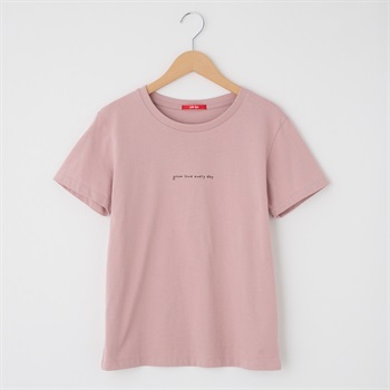 レディス 20天竺 メッセージプリントTシャツ Labo Spec(ラボスペック) 777761105(ウスアカ-S)