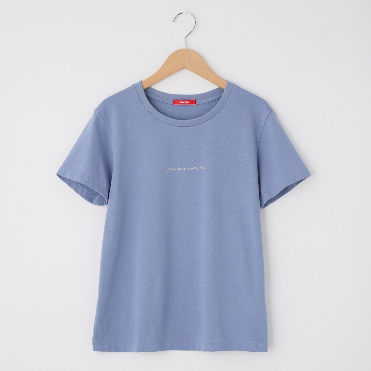 レディス 20天竺 メッセージプリントTシャツ Labo Spec(ラボスペック) 777761105(ウスアオ-M)