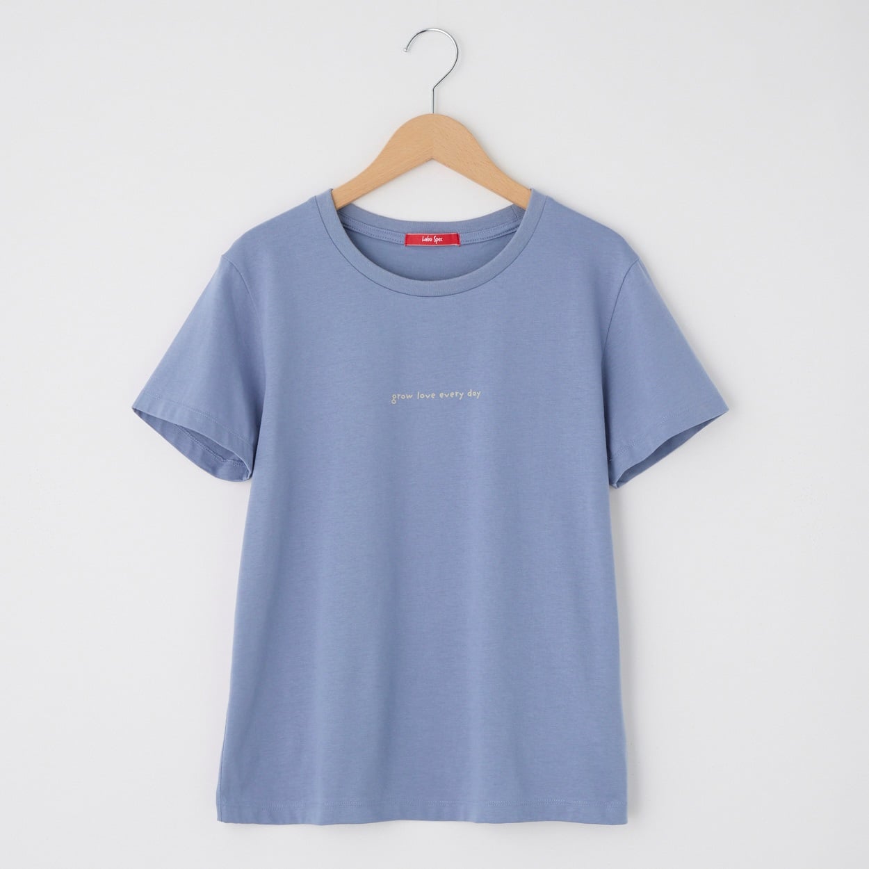 レディス 20天竺 メッセージプリントTシャツ Labo Spec(ラボスペック) 777761105(ウスアオ-L)