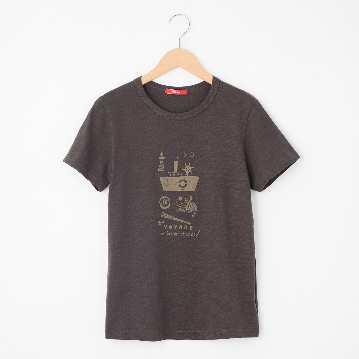 レディス  【西脇氏コラボ】20スラブ天竺 ボンボヤージュプリントTシャツ Labo Spec(ラボスペック) 777761106(ウスクロ-M)
