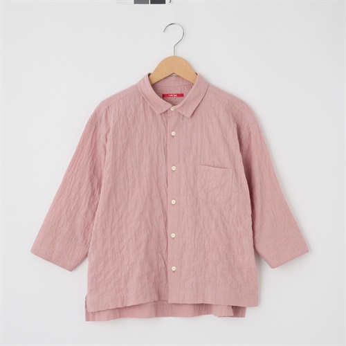 レディス ガーゼピンチェック レギュラーカラーシャツ Labo Spec(ラボスペック) 777762079(ウスアカ-S)