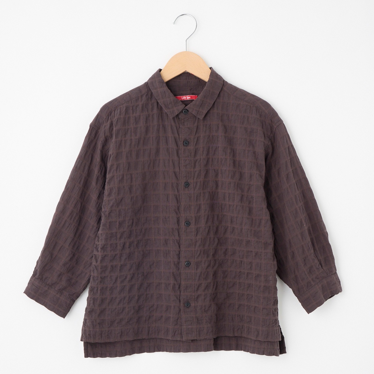 レディス シアーチェック レギュラーカラーシャツ Labo Spec(ラボスペック) 777762093(ウスクロ-L)