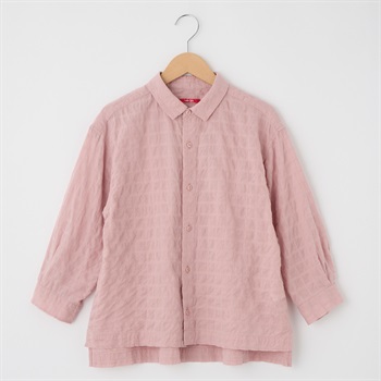 レディス シアーチェック レギュラーカラーシャツ Labo Spec(ラボスペック) 777762093(ウスアカ-S)