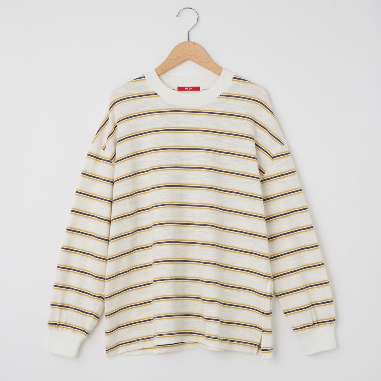 スラブ天竺ボーダー 長袖Tシャツ Labo Spec(ラボスペック) 777861007(シロ-M)