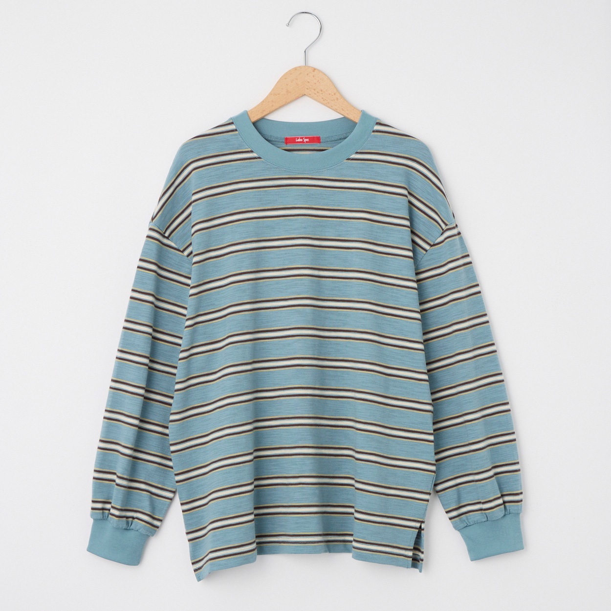 スラブ天竺ボーダー 長袖Tシャツ Labo Spec(ラボスペック) 777861007(アオ-L)