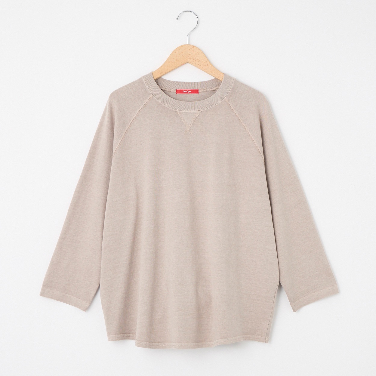 ピグメント天竺 7分袖ラグランTシャツ Labo Spec(ラボスペック) 777861020(ウスアカ-M)