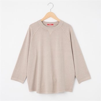 ピグメント天竺 7分袖ラグランTシャツ Labo Spec(ラボスペック) 777861020(ウスアカ-M)
