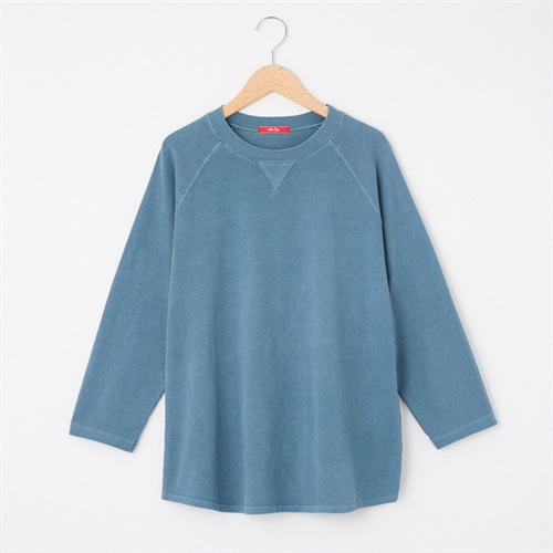 ピグメント天竺 7分袖ラグランTシャツ Labo Spec(ラボスペック) 777861020(アオ-M)