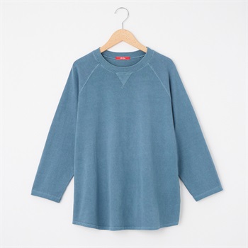 ピグメント天竺 7分袖ラグランTシャツ Labo Spec(ラボスペック) 777861020(アオ-M)