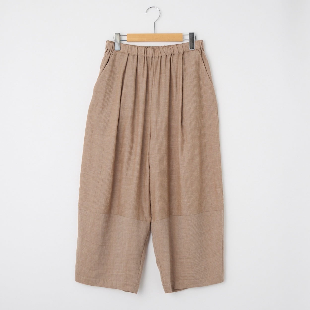 縮みヘリンボン 切替コクーンパンツ Labo Spec(ラボスペック) 777863009(ウスチャ-M)