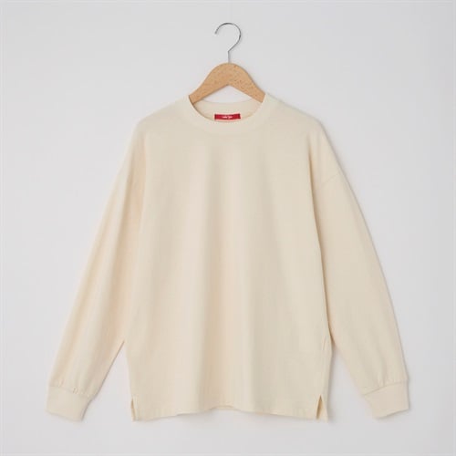 レディス 天竺裏起毛 長袖リブTシャツ Labo Spec(ラボスペック) 777861024(キナリ-M)