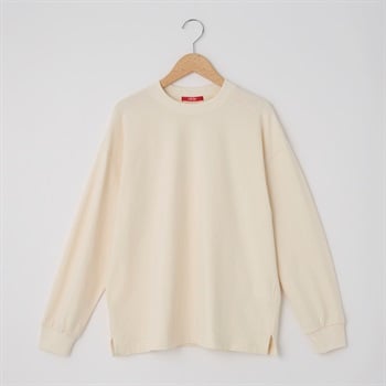 レディス 天竺裏起毛 長袖リブTシャツ Labo Spec(ラボスペック) 777861024(キナリ-M)