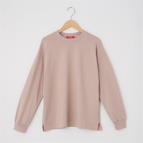 レディス 天竺裏起毛 長袖リブTシャツ Labo Spec(ラボスペック) 777861024(ウスアカ-M)