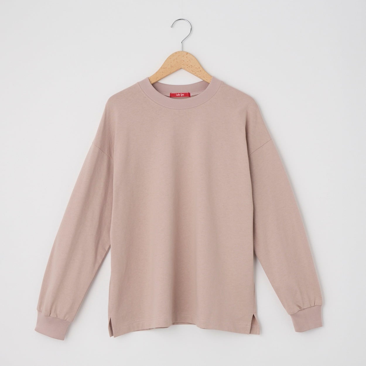 レディス 天竺裏起毛 長袖リブTシャツ Labo Spec(ラボスペック) 777861024(ウスアカ-L)
