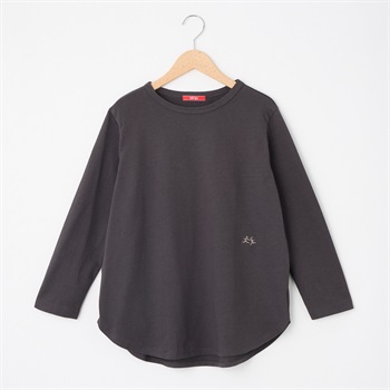 レディス 天竺裏起毛 9分袖ラウンドヘムTシャツ Labo Spec(ラボスペック) 777861025(ウスクロ-M)