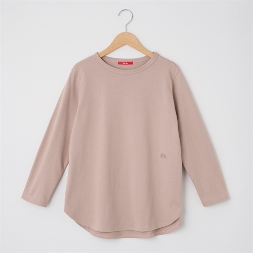レディス 天竺裏起毛 9分袖ラウンドヘムTシャツ Labo Spec(ラボスペック) 777861025(ウスアカ-M)