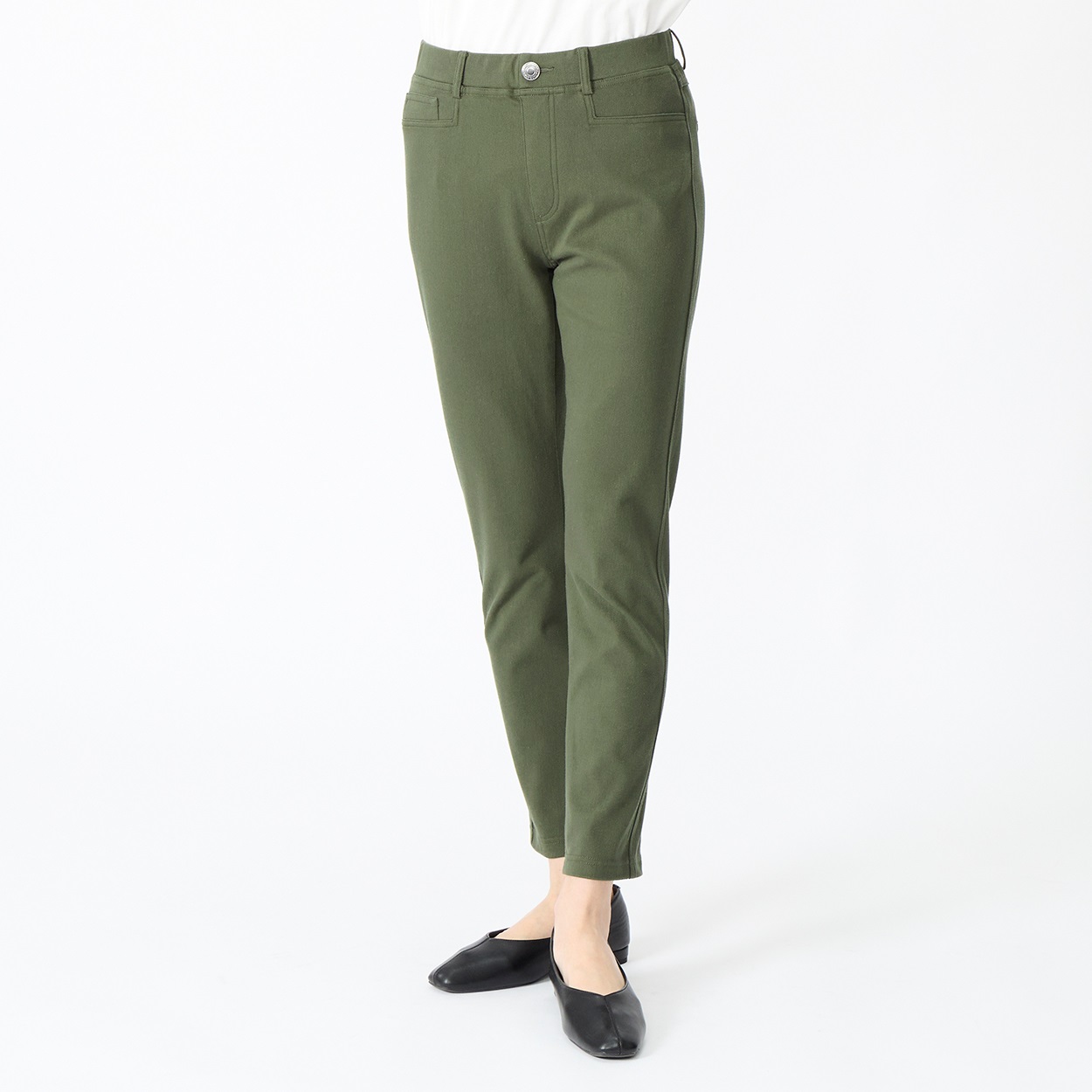 JEUNEMAMAN(ジュネママン) ストレッチレギンスパンツ レディス(ミドリ-XL)
