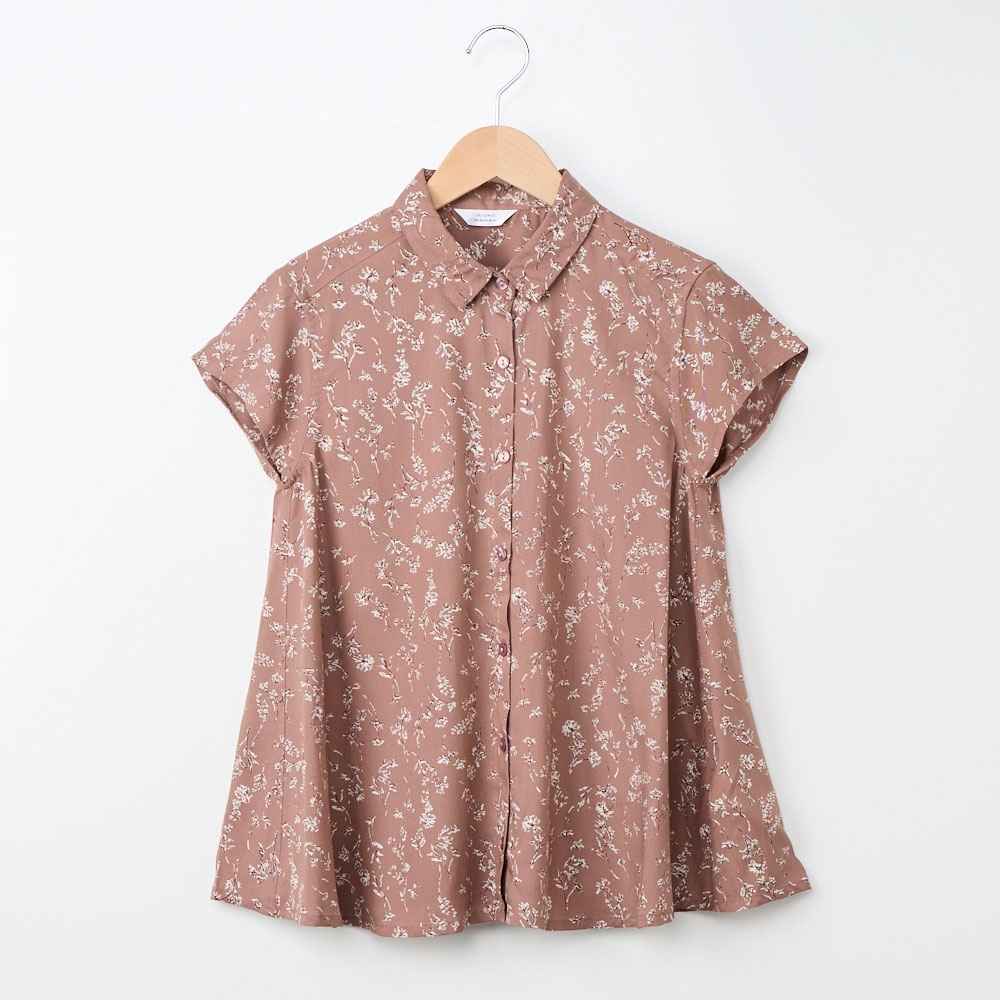 60丈レーヨン花柄フレンチ袖ブラウス レディス JEUNEMAMAN  