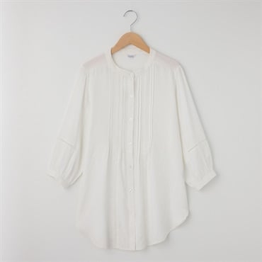 レース使い前開きブラウス レディス JEUNEMAMAN(ジュネママン)(シロ-XL)