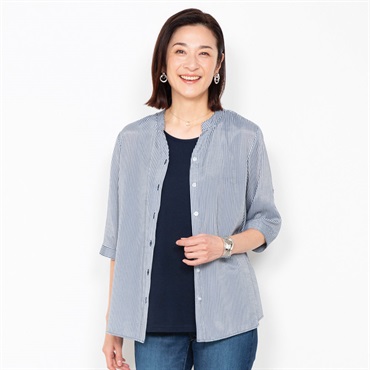 前開きブラウスアンサンブル レディス JEUNEMAMAN(ジュネママン)(Ａコイアオ-XL)
