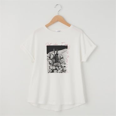 フォトプリントTシャツ レディス JEUNEMAMAN(ジュネママン)(シロ-XL)