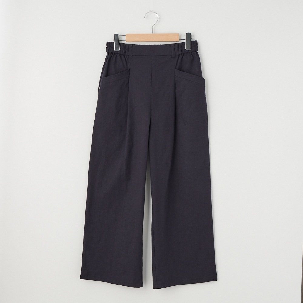 【ポイント20倍対象商品】60丈綿スラブワイドパンツ レディス JEUNEMAMAN(ジュネママン)(コイアオ-XL)