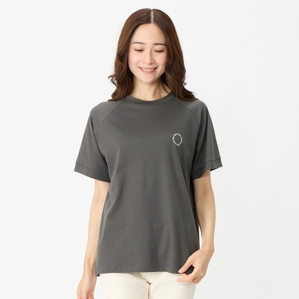 tシャツ ドライコットンラグラン切替プルオーバー レディース ドライコットンラグラン切替プルオーバー