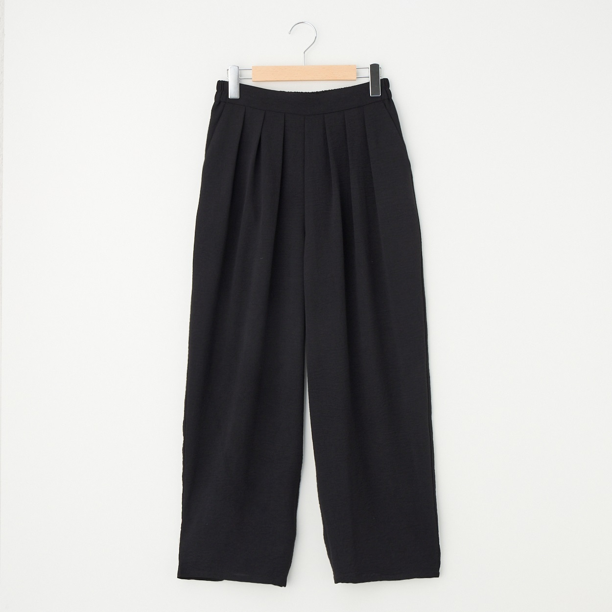 【ポイント20倍対象商品】タック入りカーブパンツ レディス JEUNEMAMAN(ジュネママン)(クロ-M)