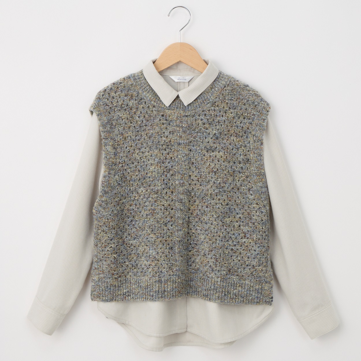 シャツ＆ニットベストアンサンブル レディス JEUNE MAMAN(ジュネママン