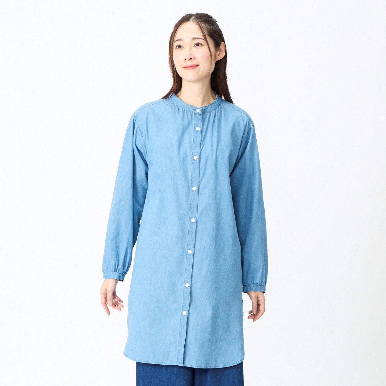 92丈ライトデニムシャツワンピース レディス JEUNE MAMAN