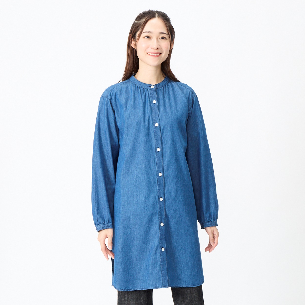 92丈ライトデニムシャツワンピース レディス JEUNE MAMAN
