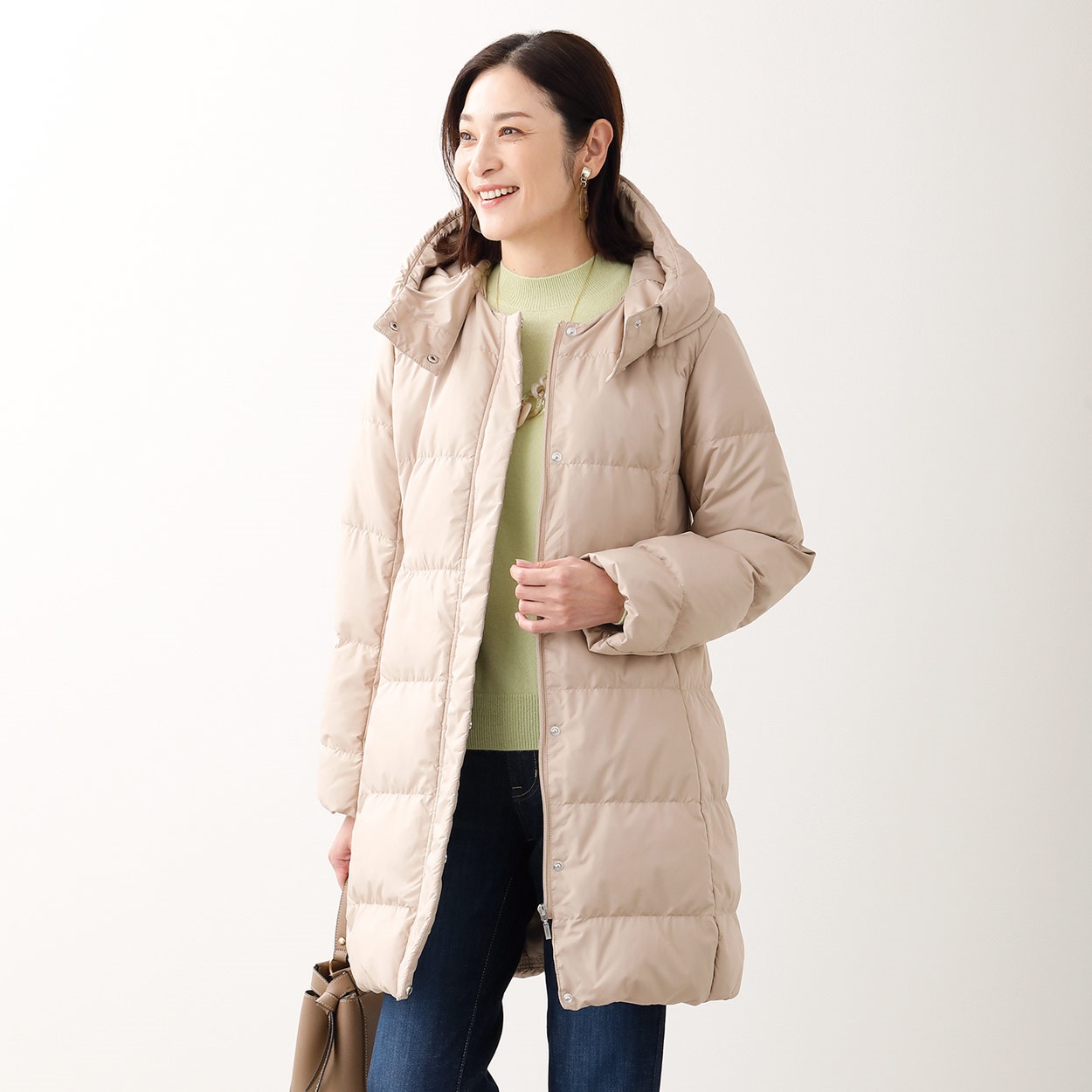 88丈フード付きダウンコート レディス JEUNEMAMAN(ジュネママン) HI