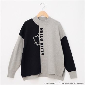 ハローキティ 配色ジャカードニットプルオーバー レディス CPT