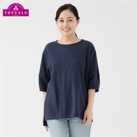 大人のランタン切替スリーブＴシャツ レディス JEUNE MAMAN(ジュネママン) TV7053B6636(コイアオ-M)