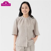 ひんやり吸汗速乾 大人の素敵セットアップブラウス レディス JEUNE MAMAN(ジュネママン) TV7051B2236R(ウスチャ-M)