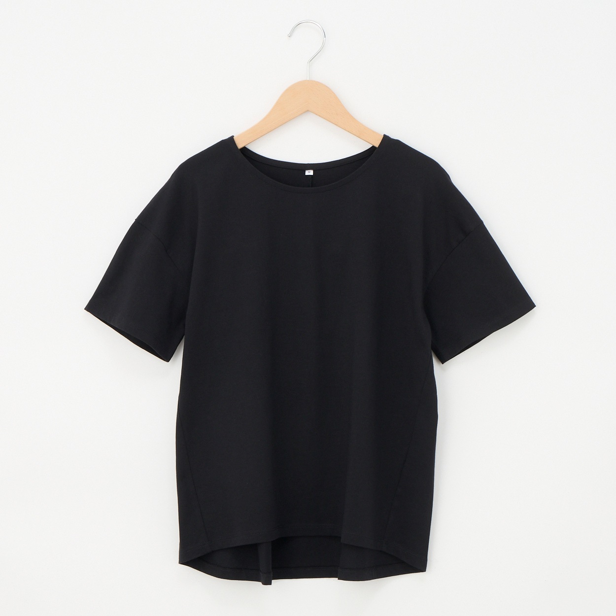 オーガニックコットン 65丈無地後ろギャザー半袖Tシャツ レディス JEUNE MAMAN(ジュネママン) AS-1980-2806A(クロ-XL)