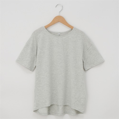 オーガニックコットン 65丈無地後ろギャザー半袖Tシャツ レディス JEUNE MAMAN(ジュネママン) AS-1980-2806A