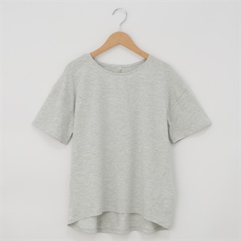 オーガニックコットン 65丈無地後ろギャザー半袖Tシャツ レディス JEUNE MAMAN(ジュネママン) AS-1980-2806A(グレー-M)