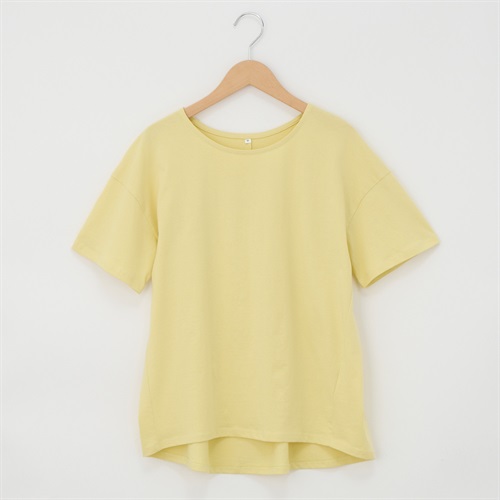 オーガニックコットン 65丈無地後ろギャザー半袖Tシャツ レディス JEUNE MAMAN(ジュネママン) AS-1980-2806A(ウスキイロ-M)